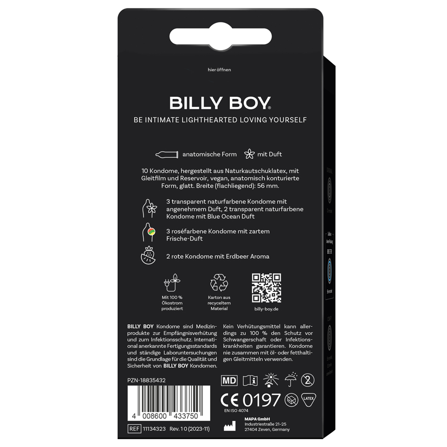 BILLY BOY Sinnliche Vielfalt - 10 Kondome