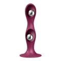 SATISFYER Double Ball-R - Farbe: weinrot